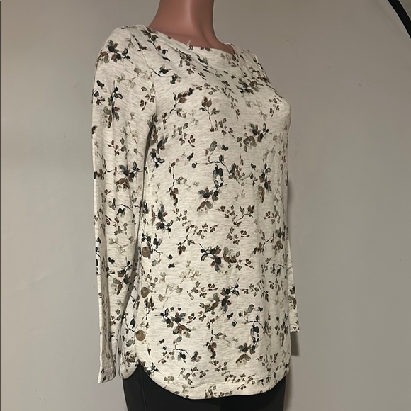 J. Jill Women’s Floral Knit Tunic Side Button Long Sleeve Size XS - Picture 6 of 11